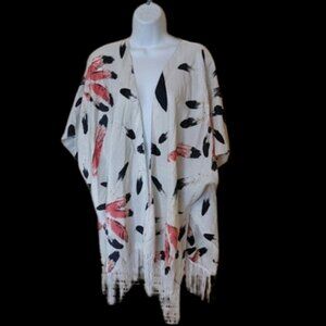 Silky Floral Print Shawl or Wrap Scarf